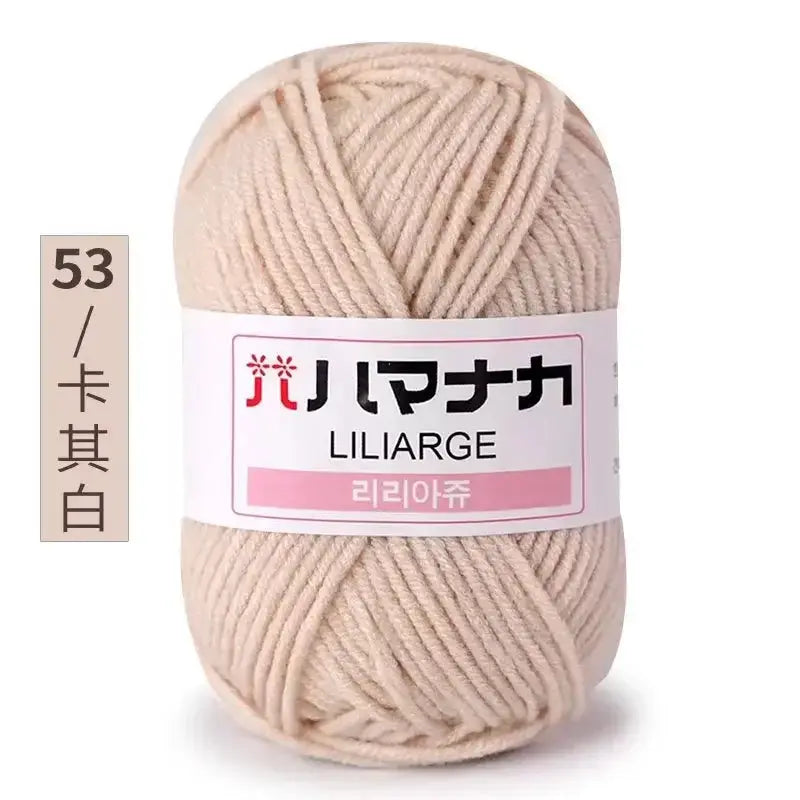 Milk Sweet Soft Cotton Baby Yarn Bamboo Blend Velvet Thick Wool For Hand Knitting And Crochet DIY Sweaters