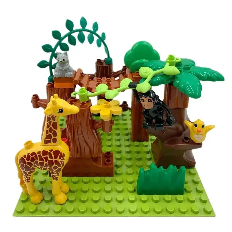 Big Outdoor Building Blocks Forest Plant Series Set For Farm Garden Decor And Kids Toys Bricks