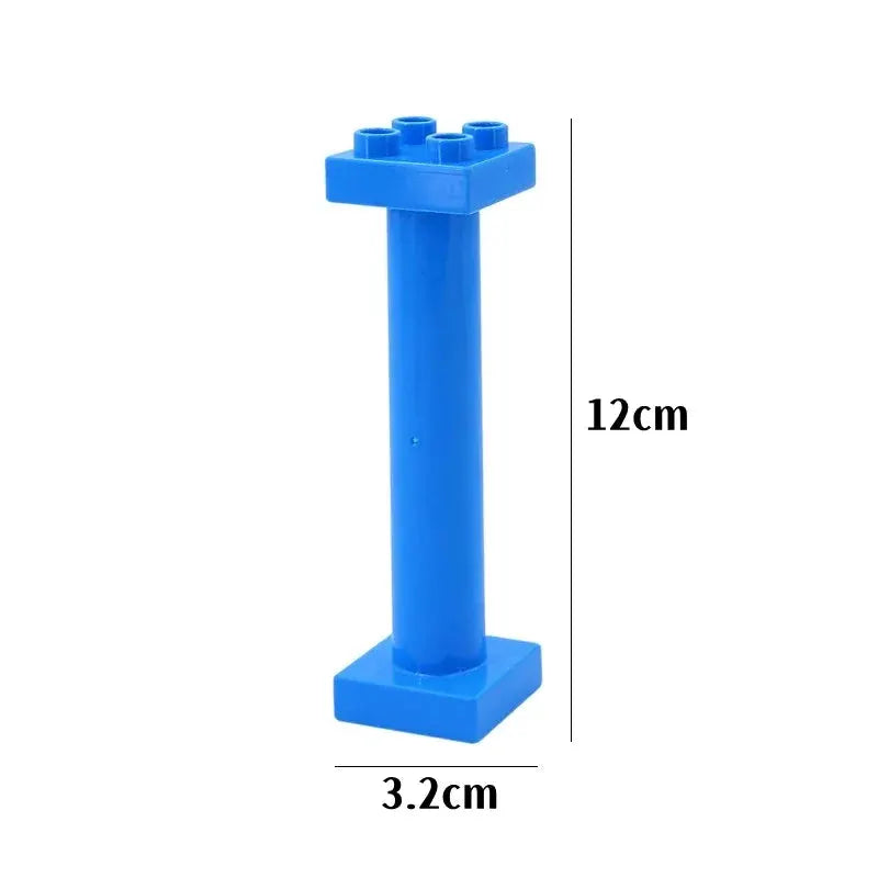 Big Building Blocks Duplo Compatible Large Brick Ferris Wheel Seesaw Slide Swing Educational Toy For Kids