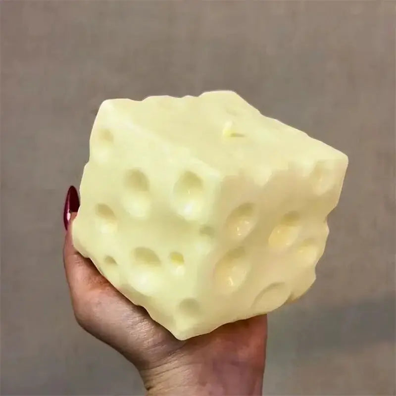 Jumbo Cheese Cube Stress Ball Shapeable Squeeze Ball Fidget Toy For ASMR Sensory Anti Stress Festival Gift