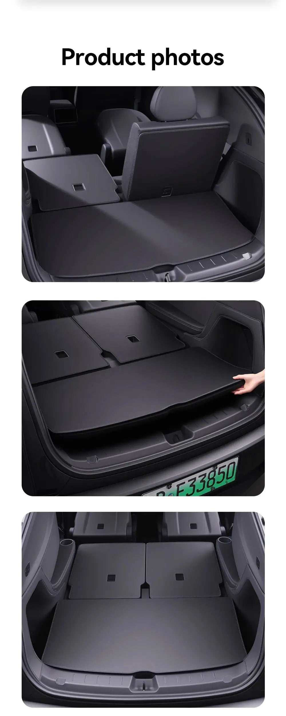 Trunk liner mat for Tesla Model YL Juniper 2026, Simples Market all-weather Nappa leather full-coverage anti-scratch