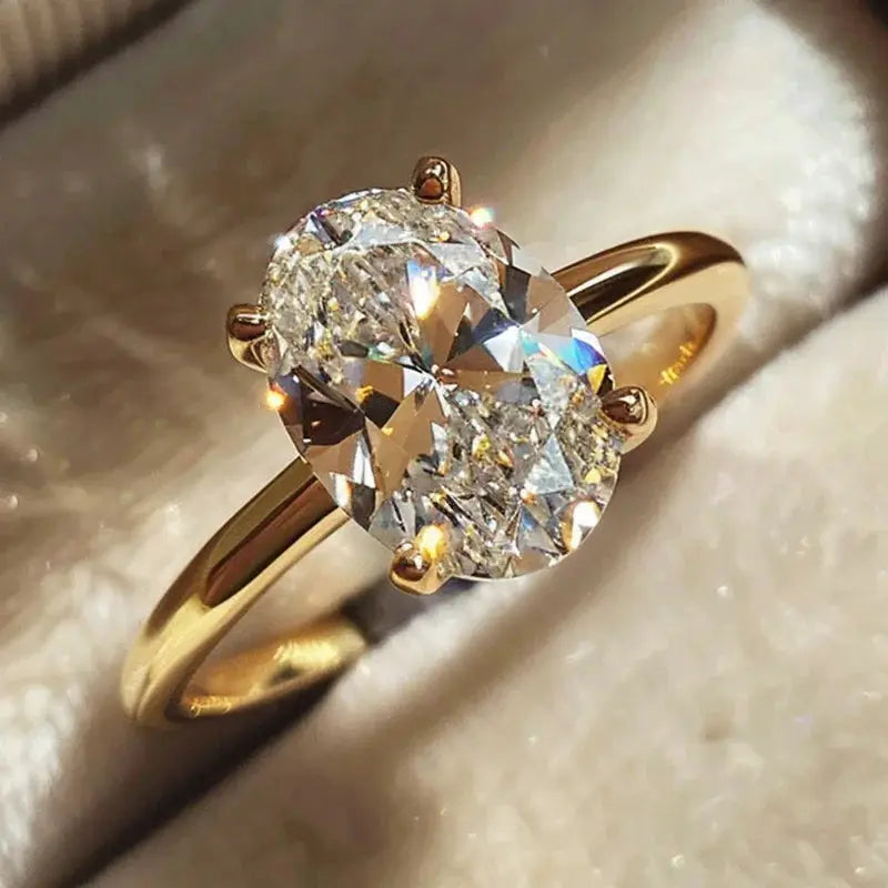 925 Sterling Silver Zircon Engagement Ring And Wedding Band For Women 1 To 8Ct Promise Eternity Ring Fine Jewelry Gift