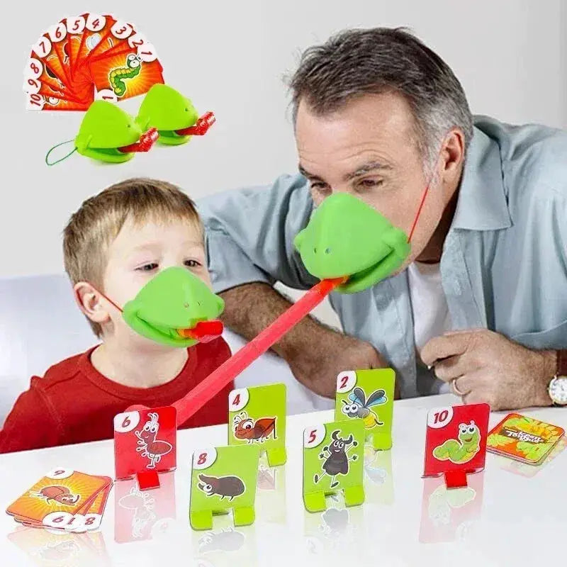 Frog Mask Wagging Tongue Lick Cards Party Game For Family And Friends Antistress Desktop Puzzle Fun For Ages 14 And Up