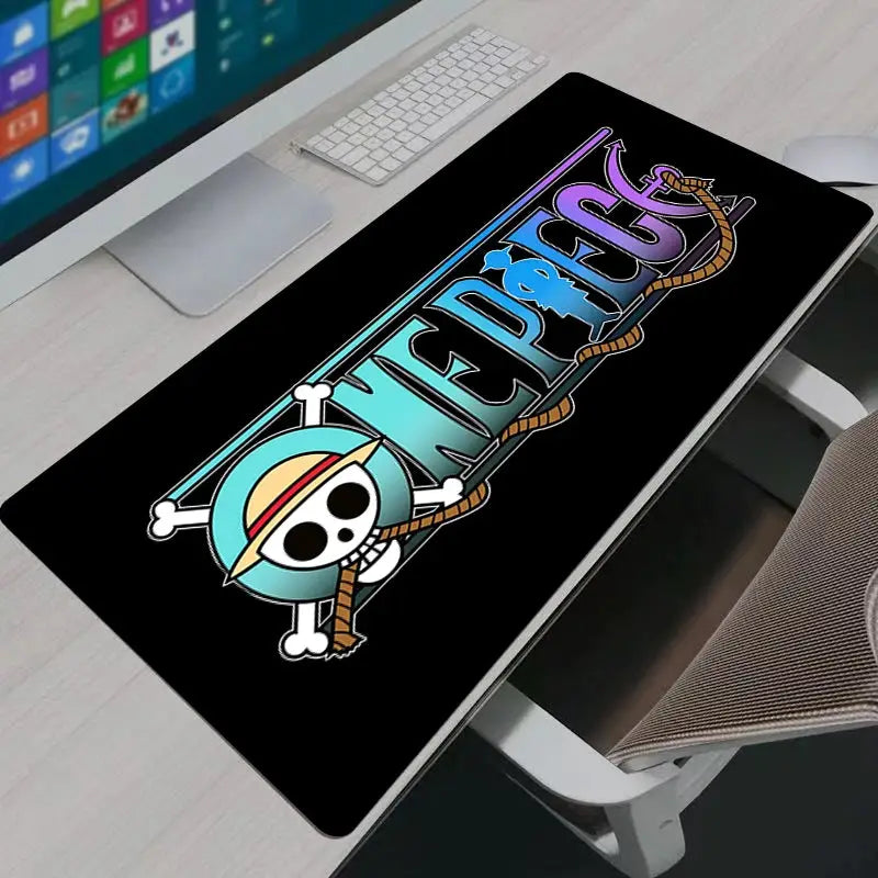 One Piece Logo Large Gaming Mouse Pad Desk Mat For Computer Laptop Keyboard Anime Decor