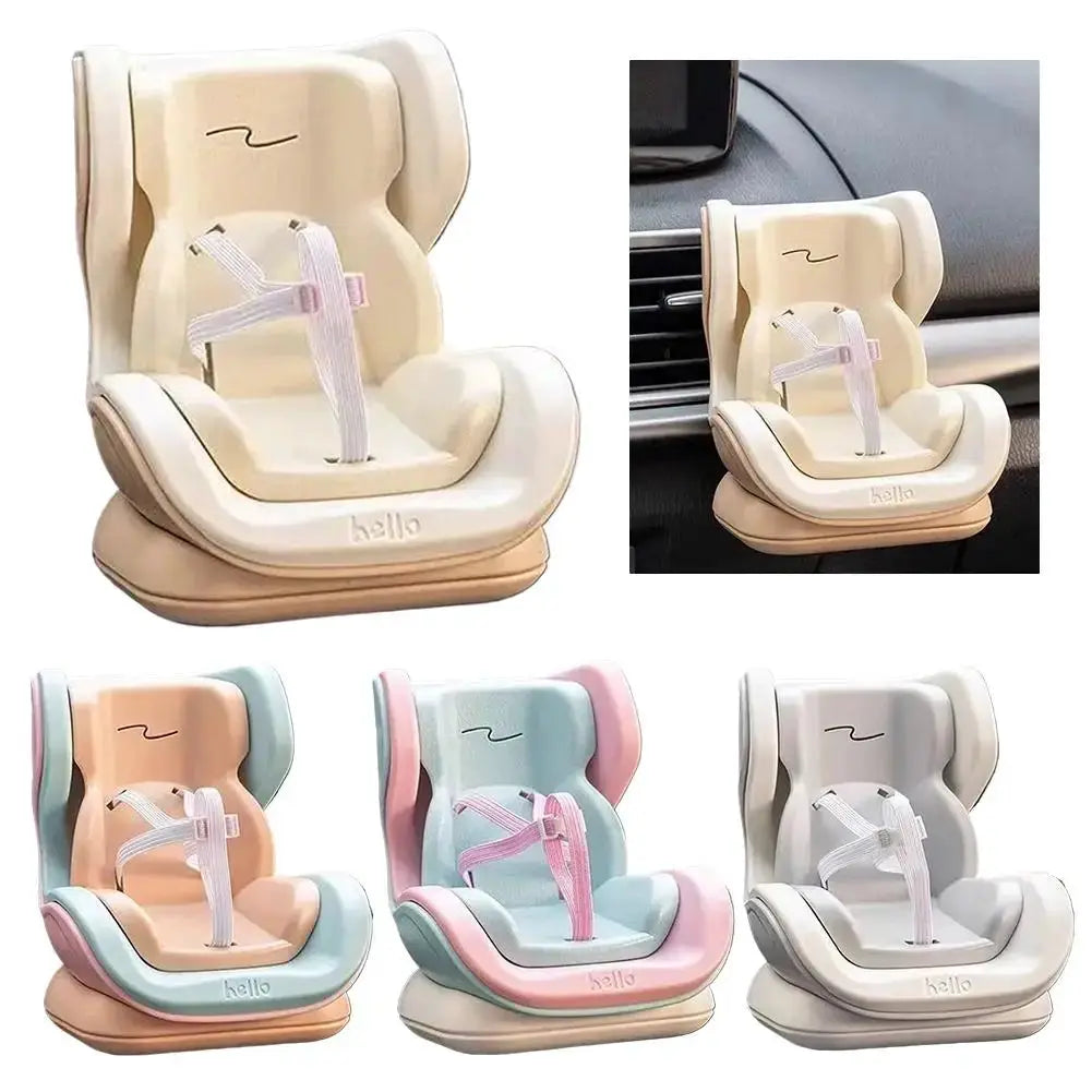 Simples Market car doll safety seat for 17cm dolls, five pastel color variants with white straps