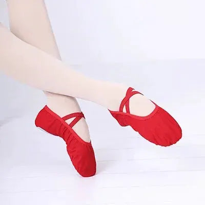 Canvas Ballet Shoes For Women Girls Children And Adults Split Sole Dance Slippers For Ballet Gymnastics Yoga Training