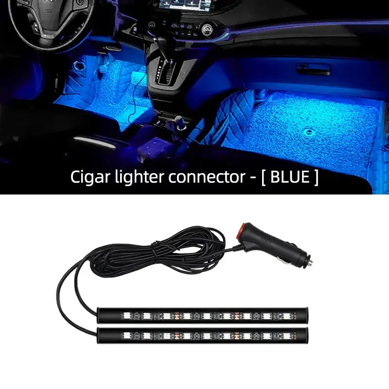 Car LED Interior Atmosphere Light USB Ambient Lamp Foot Light For Vehicle Decoration Backlight Cigarette Lighter
