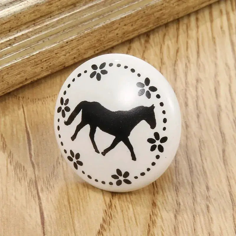 White Ceramic Door Knobs And Handles For Furniture Cabinets Cupboards With Screws Single Hole Cabinet Handles