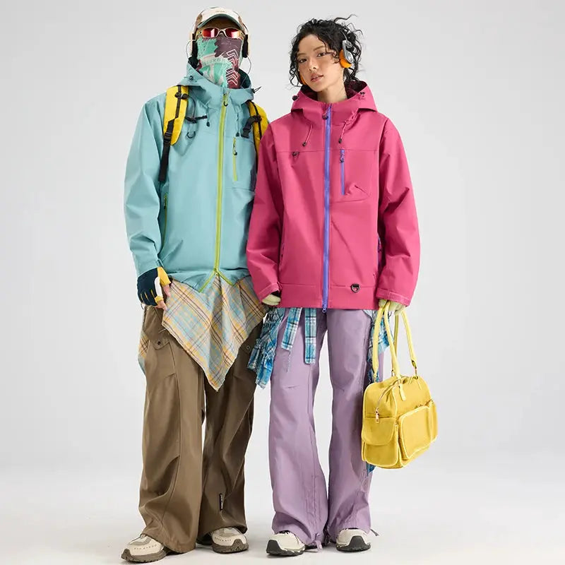 Unisex Hiking Jacket Waterproof Windproof Autumn Hooded Coat For Outdoor Activities Camping Fishing Climbing