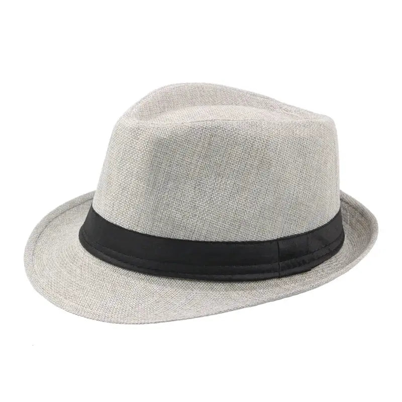 Unisex Wide Brim Straw Hat For Men And Women Summer Jazz Sun Cap Panama Fedora Outdoor Casual