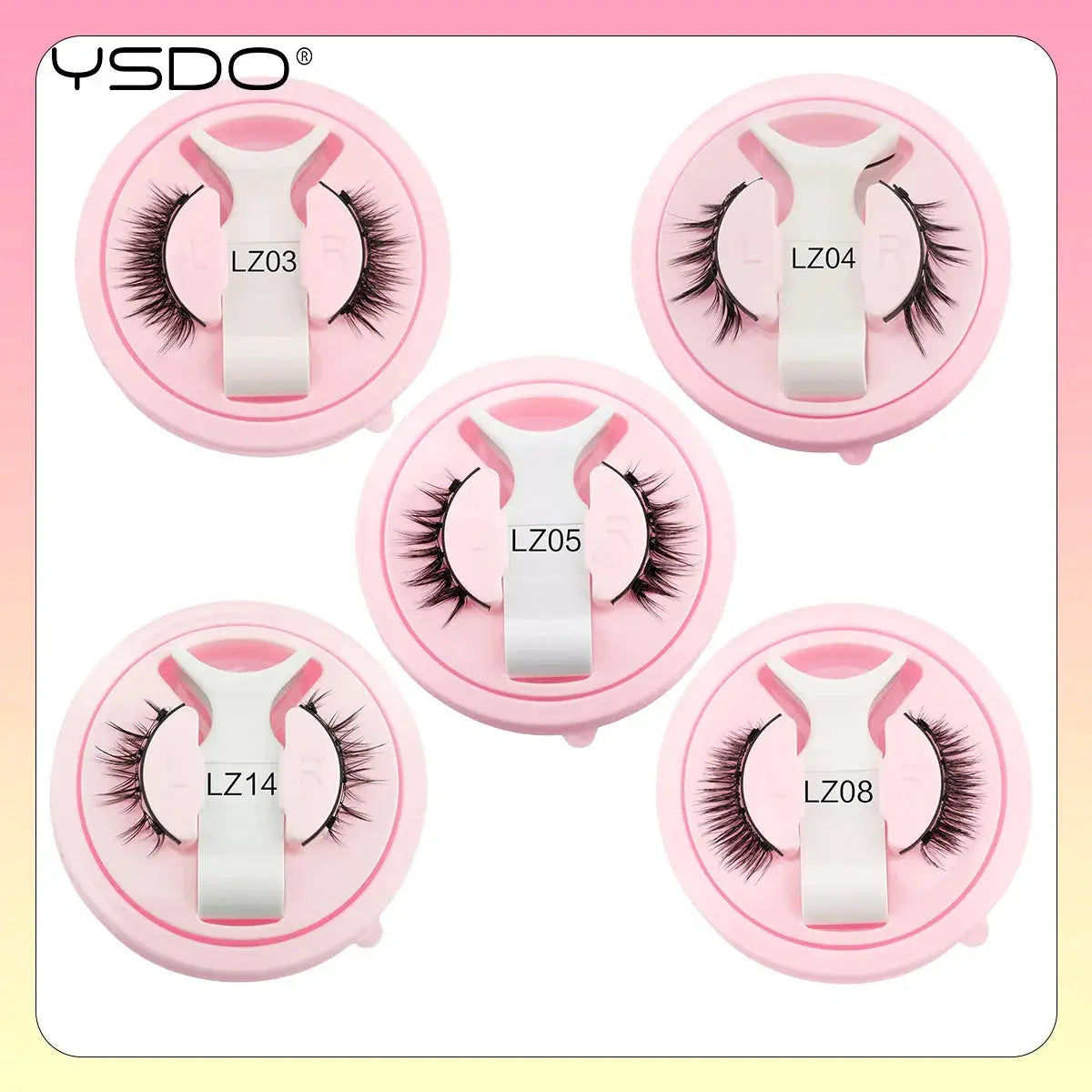 YSDO 1 Pair Glue Free Magnetic Eyelashes Natural 3D Mink Reusable Sensitive Eye Friendly Kit 2025