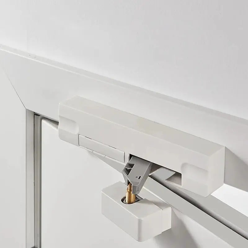 Door buffer damper hydraulic door closer, white housing for wooden exterior doors, silent automatic closing
