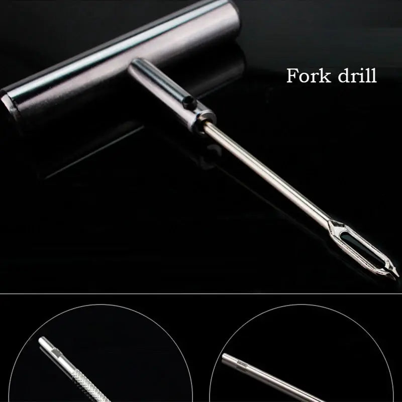 Simples Market tire repair kit with box and metal fork drill puncture tools for car, motorcycle, bicycle