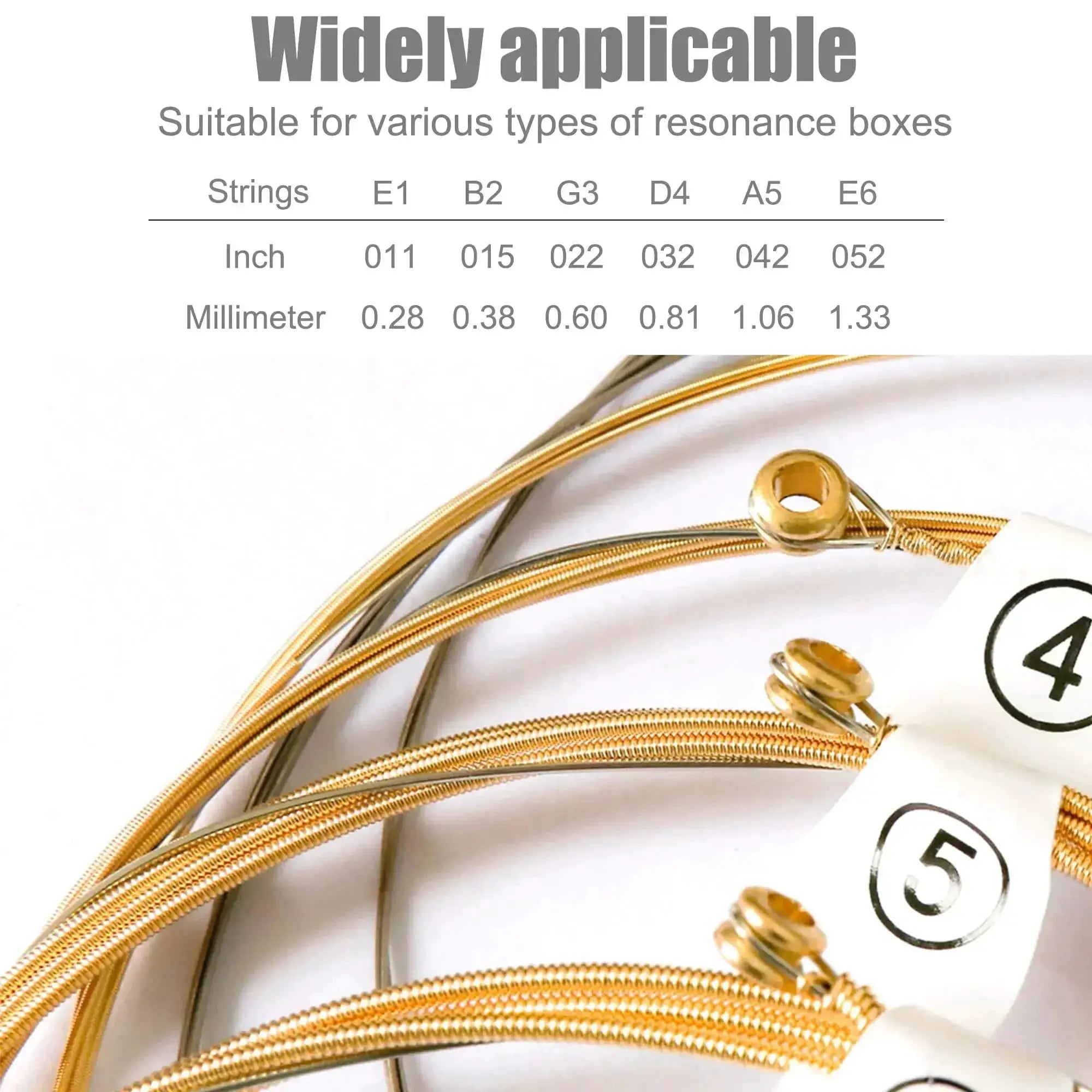 6 Piece Copper Guitar Strings Set 1 To 6 For Classical Acoustic And Folk Guitars With Premium Quality Construction