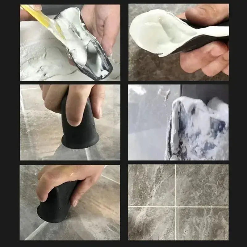 Rubber caulking finisher tool by Simples Market with ergonomic non-slip grip for tile grout and sealant