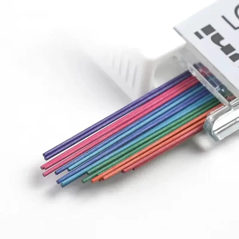 Uni Nano Dia Color 0.5mm colored pencil leads set in a clear case, 12 colors