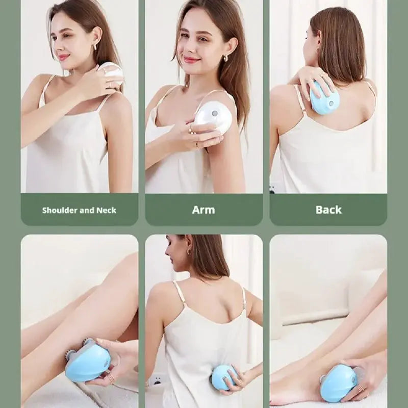 Simples Market blue deep scalp massager, portable electric massage tool for neck, arm, back, and legs
