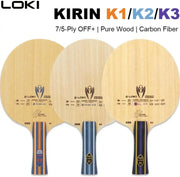 Loki Kirin K1 K2 K3 Table Tennis Blade FL Grip 7 Ply Off Plus Carbon GF Fiber Pure Wood Beginner Paddle