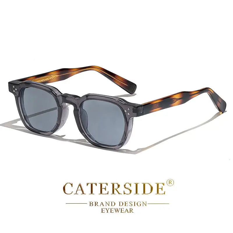 Caterside Fashion Unisex Small Frame Square Sunglasses Personalized Design With UV400 Lenses