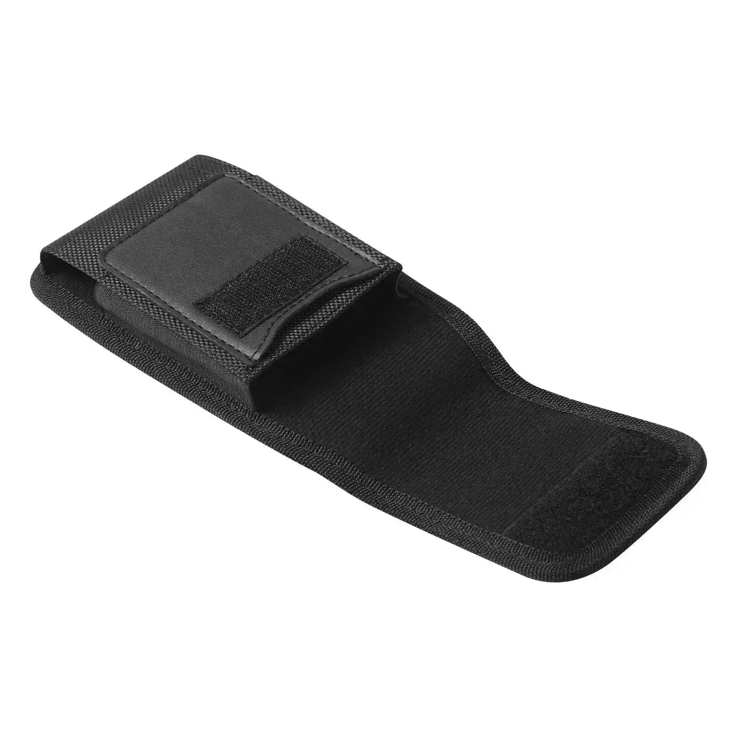 Mobile phone waist bag by Simples Market, black nylon holster with belt loop