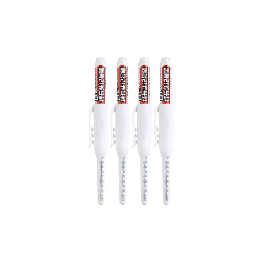 Simples Market 4-pack white 45mm deep-hole carpenter marker pens with long nibs