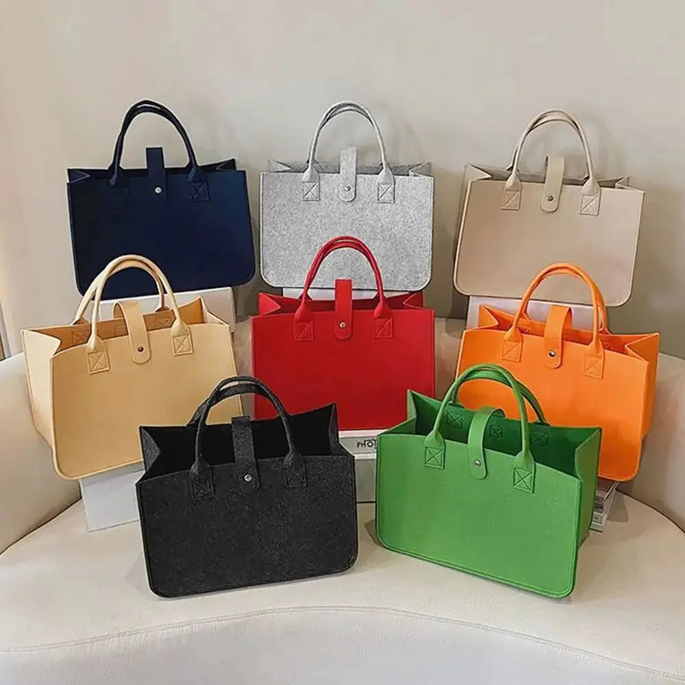 Simples Market portable large-capacity mummy bag; assorted solid-color tote-style shoulder bags