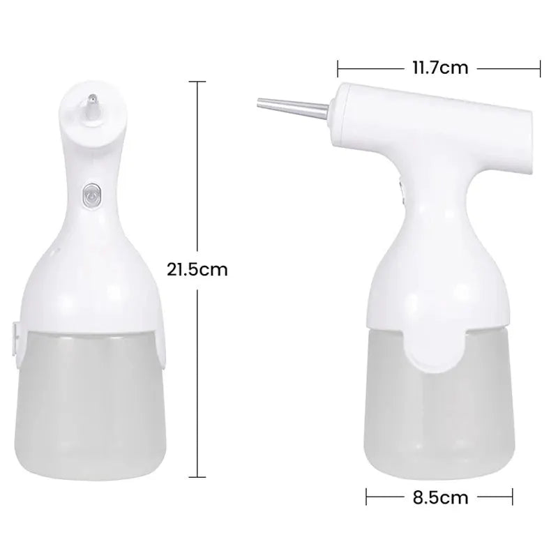 HOMEFISH electric liquid foam dispenser gun, white plastic with clear reservoir