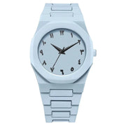 Mens Quartz Watch With Arabic Numerals Silicone Drip Oil Strap For Everyday Wear
