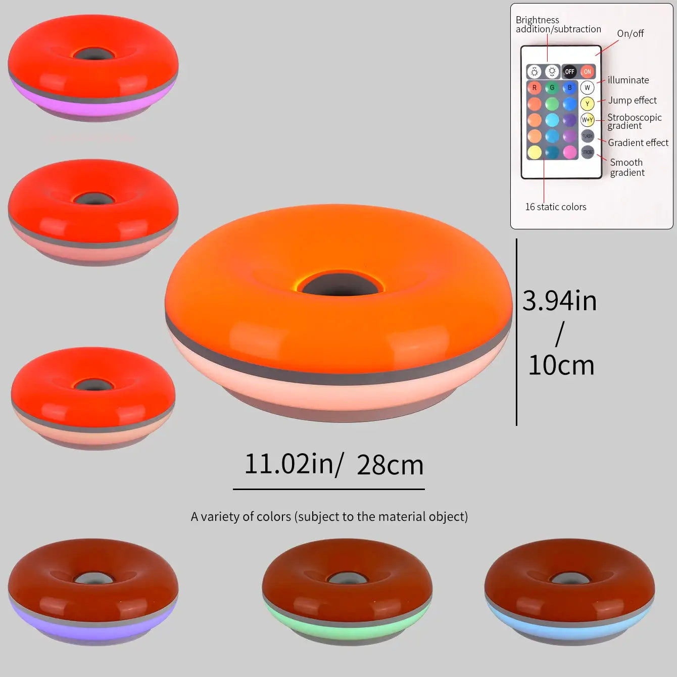 Bauhaus donut table lamp with USB plug, orange color, Simples Market