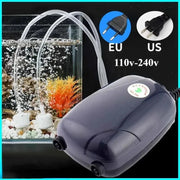 Aquarium Air Pump Fish Tank Mini Compressor Single And Double Outlet With Check Valve 220V 3W 5W