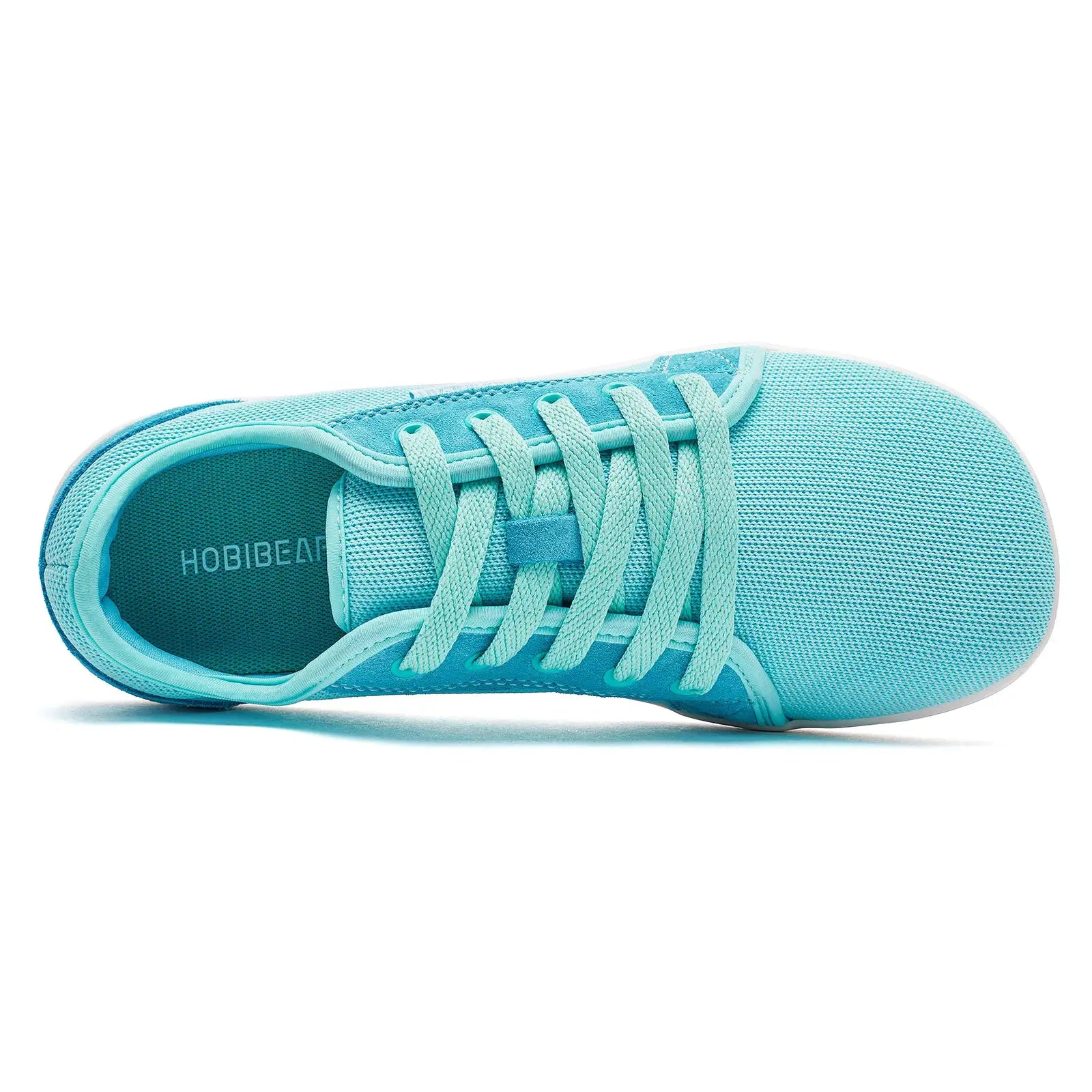 HOBIBEAR barefoot shoe aqua blue mesh upper, lightweight unisex minimalist trail sneaker