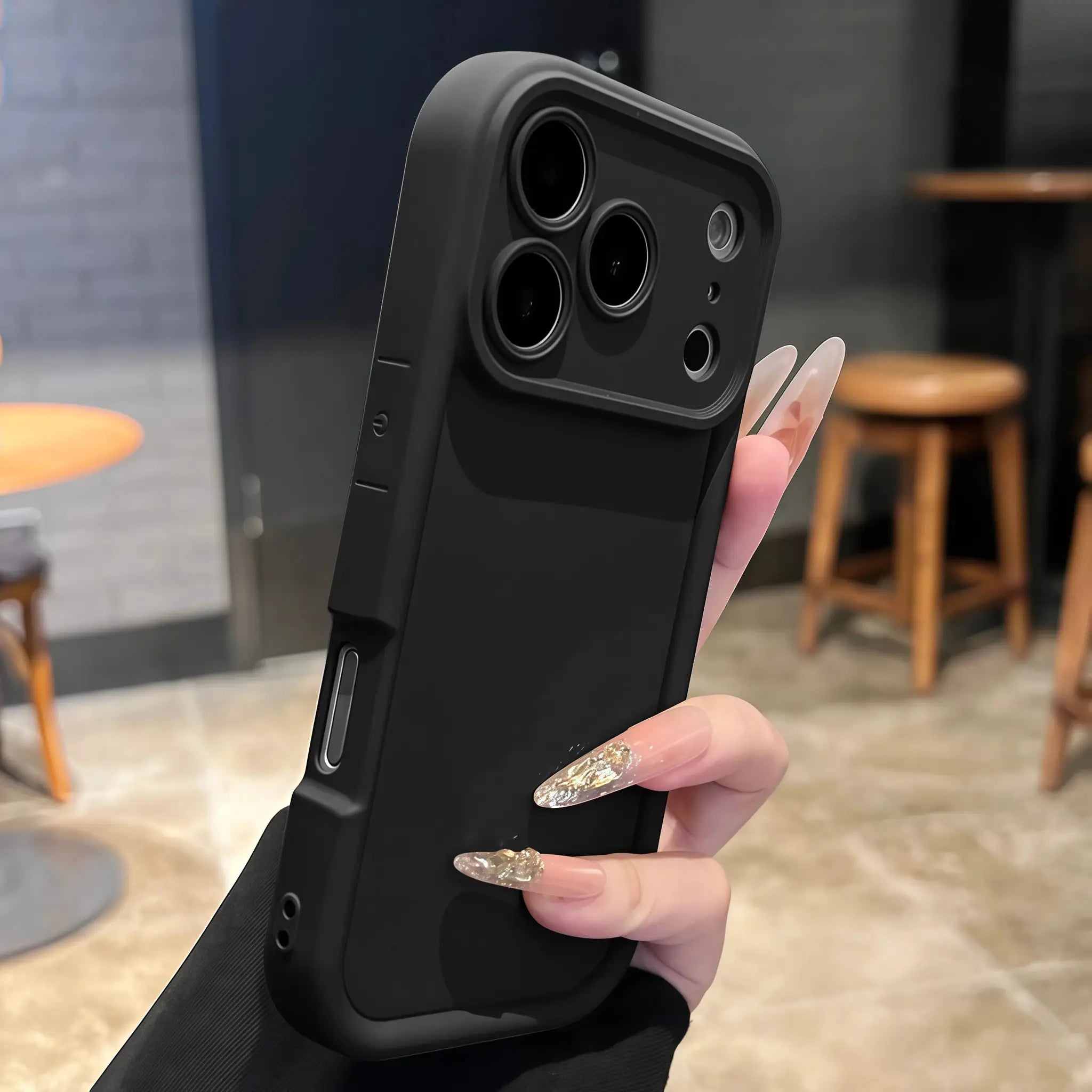Pure Colour Thickened Shockproof Case for iPhone 11 Through 17 Pro Max and Air Series with TPU Drop Protection