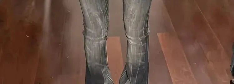 Women's Low Rise Flared Denim Jeans Black Bootcut Y2K Bell Bottom