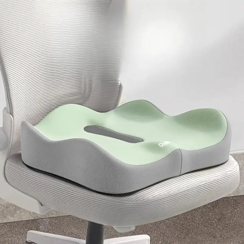 OrthoEase Memory Foam Seat Cushion With 3D Ergonomic Support For Posture And All Day Comfort