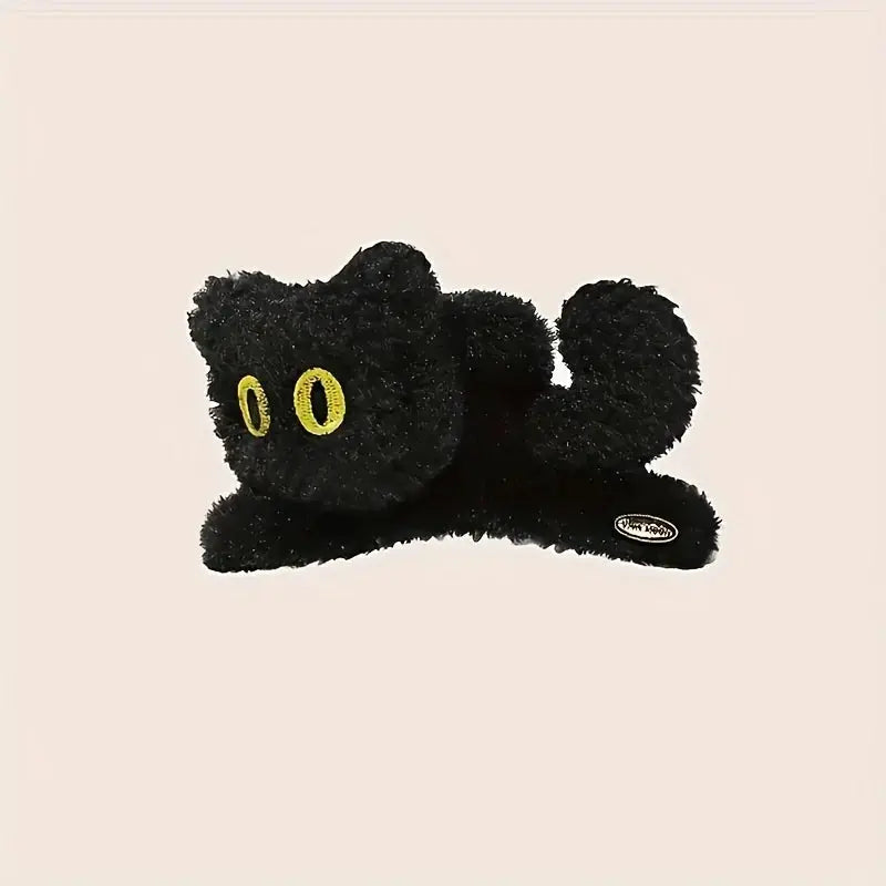 Plush Cat Claw Clip For Women Secure Ponytail And Bun Styling Soft Plush Comfort Hair Accessory