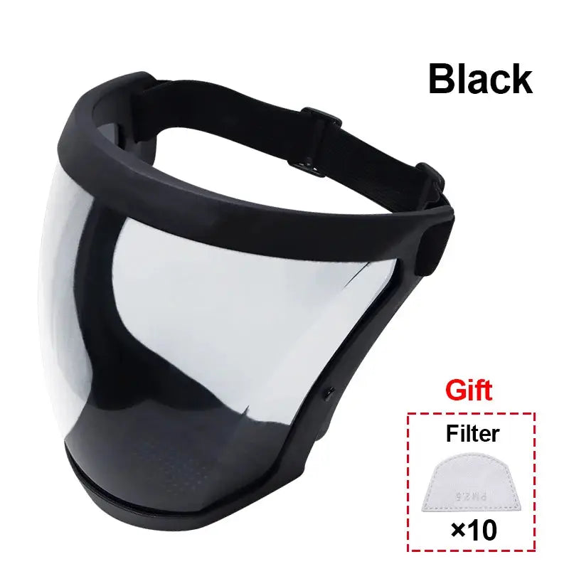 Transparent Face Shield Mask For Work Protection Reusable Protective Shield For Kitchen And Hospitality