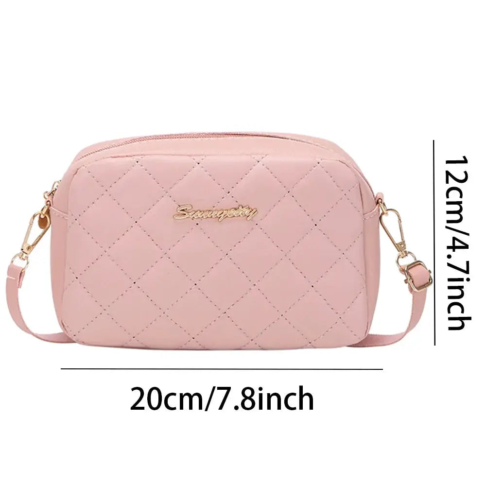 Lingge Tassel Small Crossbody Messenger Bag With Camera Compartment For Women Elegant Compact Everyday Bag