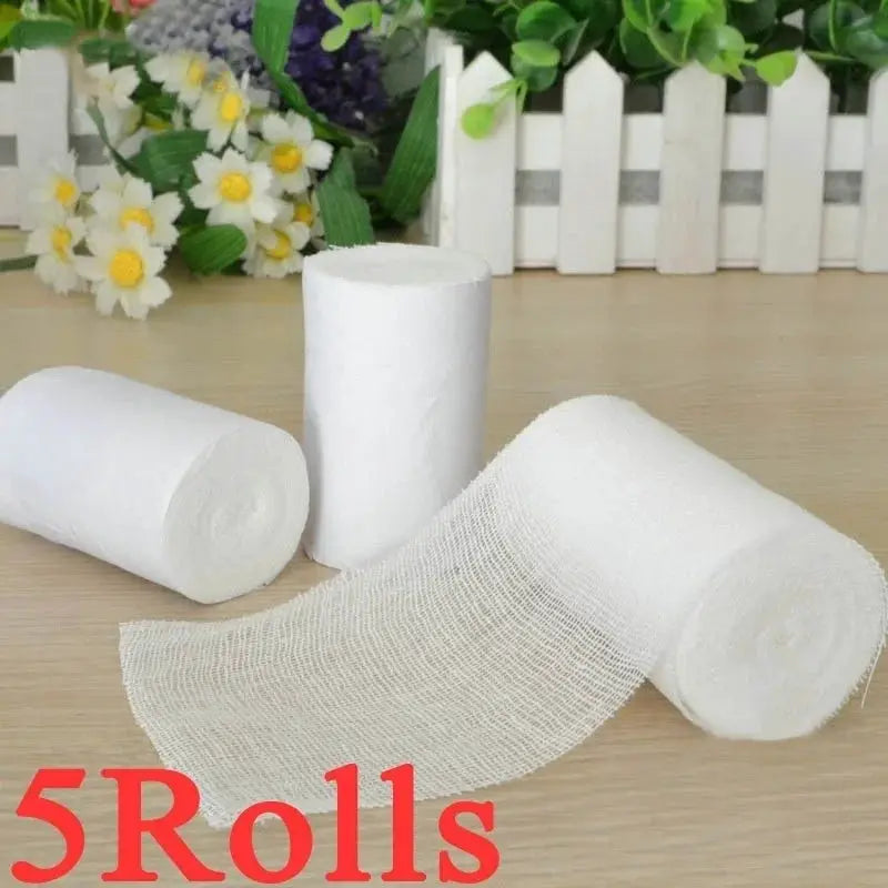 Five Rolls Gauze Bandages For Finger Joints Wrapping For Sports Care Athletic Support And Physical Therapy Equipment