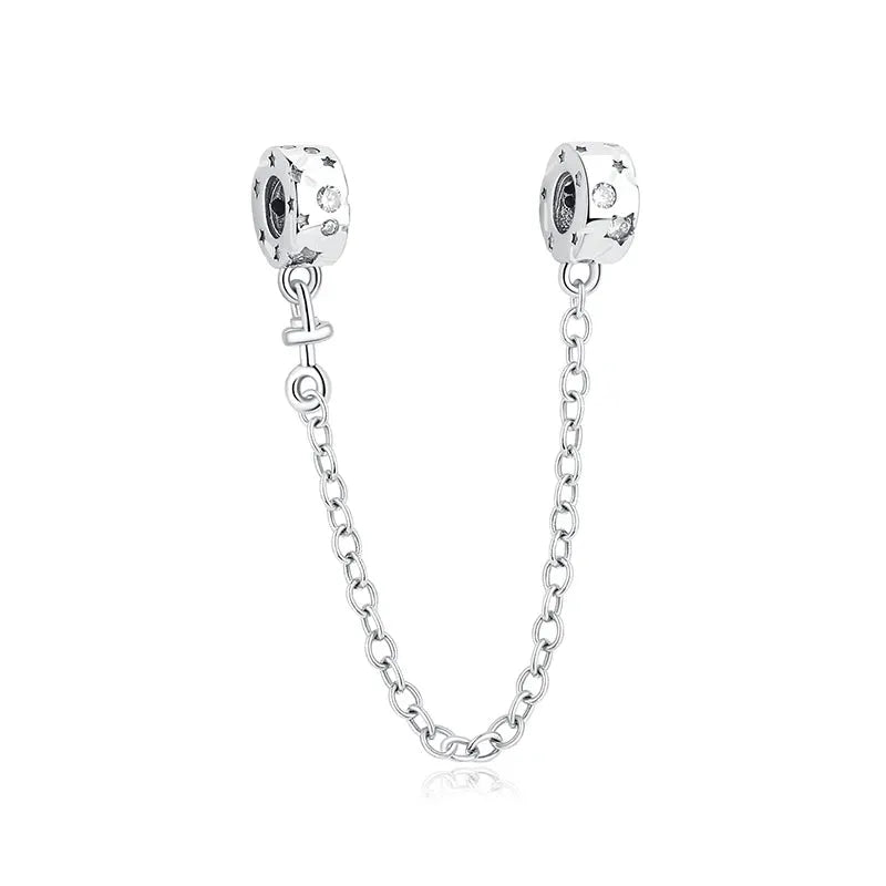 925 Sterling Silver Charms For Original Bracelets Star Moon Sun Spaceman Zircon Pendant Beads For DIY Women Necklaces