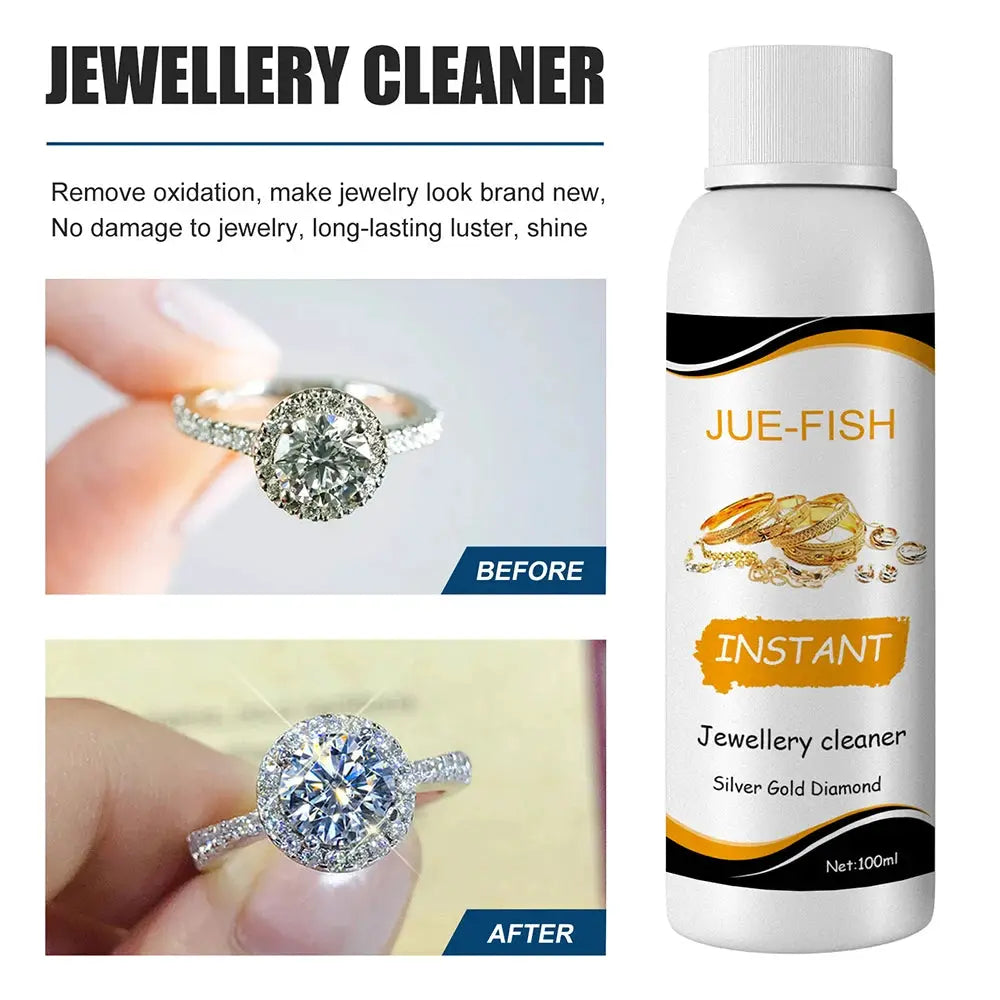 100ml Jewelry Cleaner For Silver Jewelry Necklace Ring Polishing Liquid Multi Function Cleaner Non Toxic Odorless Safe