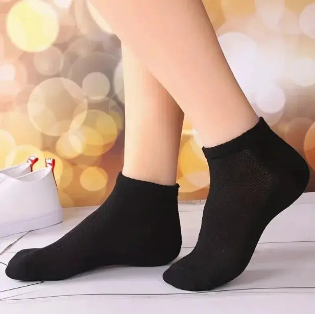 Unisex Summer Mesh Ankle Running Socks Black White Gray Breathable Thin Low Cut No Show For Women And Men