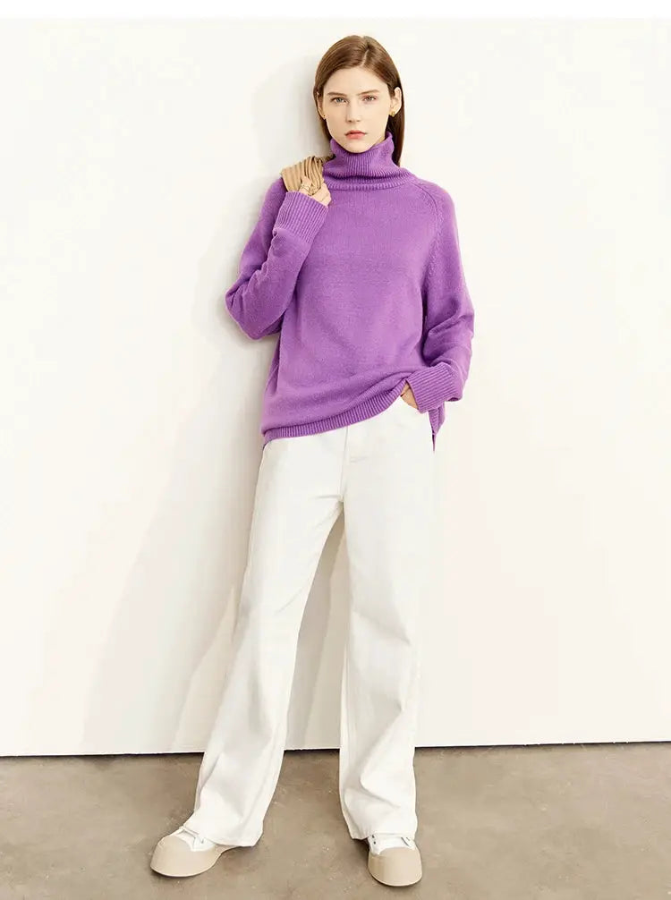 Amii Minimalism Vintage Denim Jeans Women Loose Wide Leg Autumn Pants