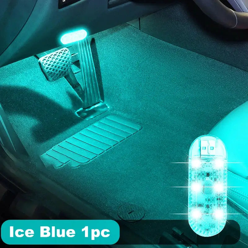 LED Car Mini Touch Light USB Charging Portable Interior Lamp For Roof Ceiling Reading Night Ambient Light