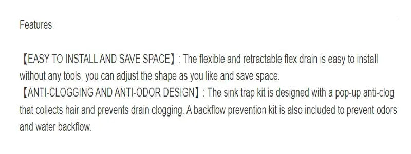 Universal flip stainless steel washbasin drainage pipe by Simples Market, anti-odor