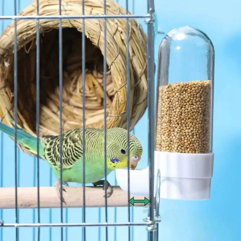 Hanging Pet Feeder And Water Dispenser For Birds Parrots Durable Non Toxic PP Plastic Cage Accessory