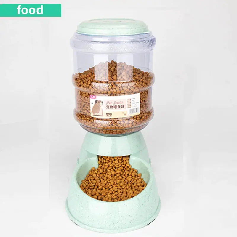 Large Capacity Pet Feeder Bowls For Dogs And Cats Automatic Water Dispenser And Dual Food And Water Compartments
