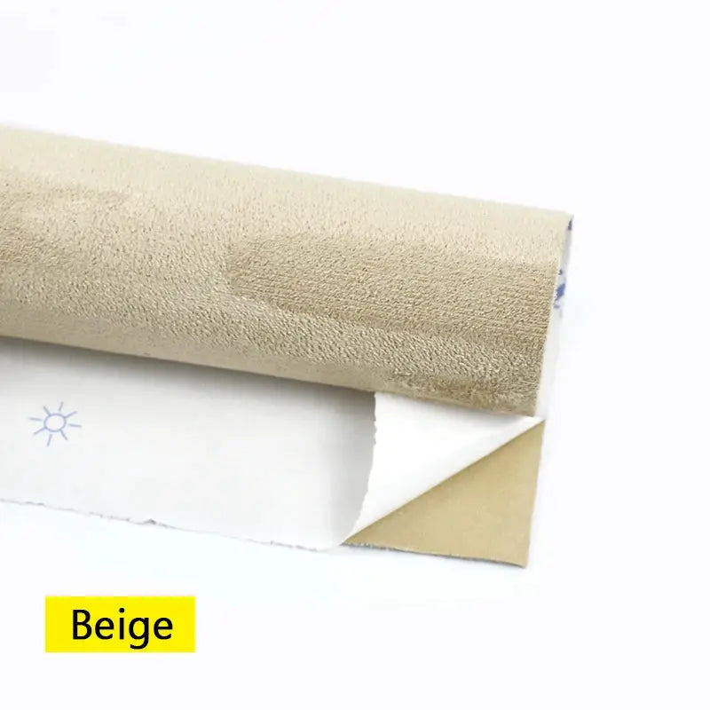 Beige synthetic leather self-adhesive suede fabric roll for car interior trims