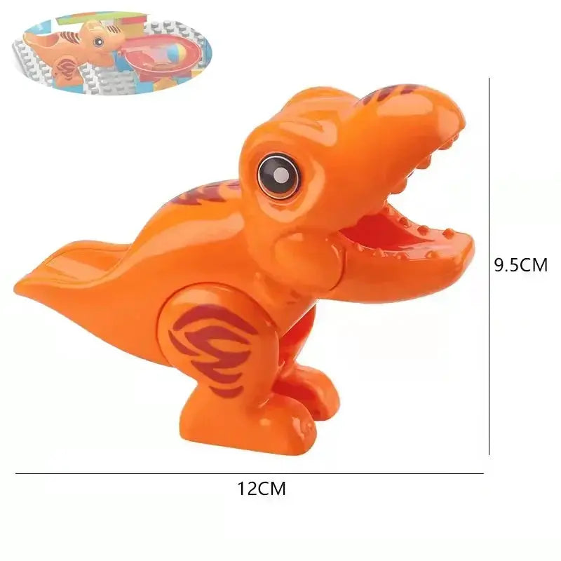 Big Size Building Blocks Marble Race Run Maze Educational Toy For Kids With Large Bricks And Ball Chute Giraffe Gift