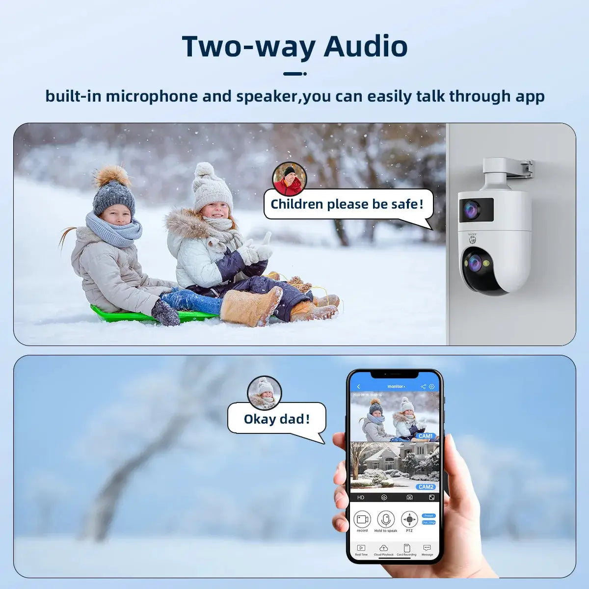 4K PTZ IP outdoor waterproof dual-lens security camera by Simples Market with 5G WiFi auto-tracking