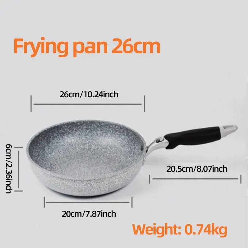 Durable Stone Frying Pan Set 20 24 26 28 Cm Nonstick Skillet For Induction And Gas Stove Cooking